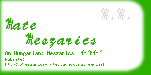 mate meszarics business card